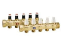 Caleffi collecteur avec robinet d'arrêt et débitmètre 5/4 - 5 x EK3/4 - prix par set