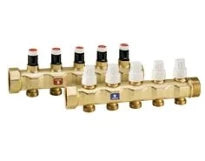 Caleffi collecteur avec robinet d'arrêt et débitmètre 5/4 - 5 x EK3/4 - prix par set