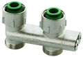 Simplex H-onderblok aanvoer/retour omdraaibaar recht 3/4" x 3/4"EK