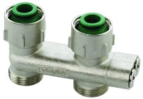 Simplex H-onderblok aanvoer/retour omdraaibaar recht 3/4" x 3/4"EK