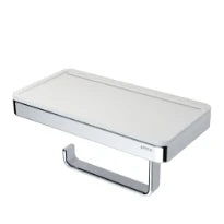 Geesa Frame porte-rouleau avec insert blanc - chromé