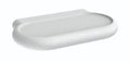Normbau Nylon Care Tablette avec écoulement, L = 210 mm, Antibac, Gris foncé 018
