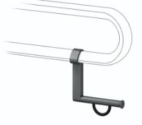 Normbau Cavere Porte-rouleau 7449110, montage ultérieur, 130 x 115 mm, Cavere® anthracite métallisé 095