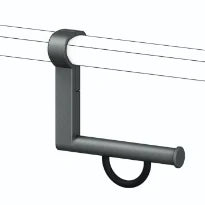 Normbau Cavere Porte-rouleau, montage ultérieur 7449120, pour poignée de maintien, 130 x 115 mm, Cavere® anthracite métallisé 095