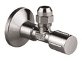 Grohe robinet d'arrêt 1/2" x 3/8" avec poignée en métal et rosace en métal, Hard Graphite