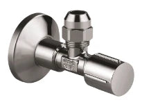 Grohe robinet d'arrêt 1/2" x 3/8" avec poignée en métal et rosace en métal, Hard Graphite
