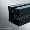 Blubase rail de montage Classic 40 x 40 x 5860 mm - noir (pacquet 108pcs) - prix par pièce