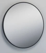 Procasa Mir miroir rond 800 mm - noir - bord métallique