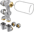 Jaga set 11 low H2O Pro 2 tubes mur avec bouton thermostatique AC - raccordement 16/2 mm