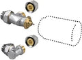 Jaga set 225 low H2O 2 tuberable set mur avec bouton thermostatique JW - raccordement 16/2 mm