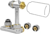 Jaga set 101 low H2O Crossflow mur avec bouton thermostatique AW - raccordement 16/2 mm