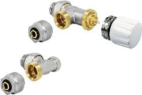 Jaga set 272 Mini Canal (Hybrid) type 14/19 robinet avec bouton thermostatique RD - raccordement 16/2 mm