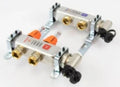 Begetube Kit collecteur inox pour chauffage par le sol avec débitmètres, pièce de finition et purgeur 4/4 - 2 x EK3/4