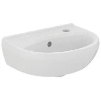 Procasa Alpha lave-mains 400 x 300 x 170 mm - blanc - avec trou de robinet droite - avec trop-plein