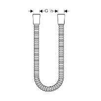 FLEXIBLE DE DOUCHE AXOR 1250 - brushed red gold