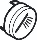 Hansgrohe ET bouton poussoir symbole hb noir mat