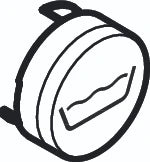 Hansgrohe ET bouton-poussoir symbole baignoire noir mat