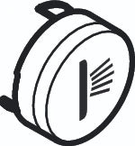 Hansgrohe ET bouton-poussoir symbole douche latérale blanc mat