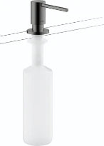 AXOR Uno Distributeur à savon encastré Polished Black Chrome