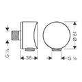 Hansgrohe Fixfit S avec raccordement en plastique blanc mat