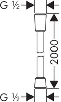 AXOR flexible 2000mm Brushed Bronze