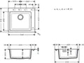 Hansgrohe C510-F450 -évier 450-graphite noir