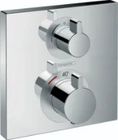 Hansgrohe Ecostat Square set de finition - chromé - 2 systèmes