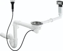 HANSGROHE D16 - 11 - Sifon et vidage aut. pr évier simple (granite)