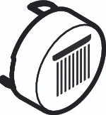 Hansgrohe ET bouton-poussoir symbole douche de tête rain grand Edelmat