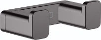 Hansgrohe AddStoris crochet double noir chromé brossé