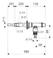 SCHELL Robinet mural extérieure antigel POLAR II, robinet complet, RB,chromé mat