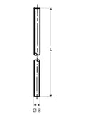 SCHELL Tube cuivre sans collet d: 8 mm, 500 mm, chromé