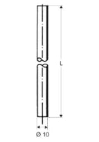 SCHELL Tube cuivre sans collet d: 10 mm, 500 mm, chromé