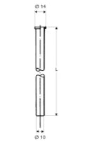 SCHELL Tube cuivre, collet 3/8", d: 10 mm, 500 mm, chromé