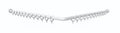 Normbau Nylon Care Tringle en angle pour rideau de douche, avec anneaux, a = 900 x 900 mm, Blanc 019