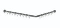 Normbau Nylon Care Tringle en angle pour rideau de douche avec anneaux, NY.DU-VST 781.040, a1/a2 = 1100 mm, Blanc 019