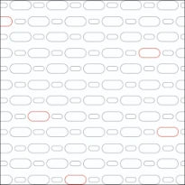 Normbau Rideau de douche, 2100 x 2000 mm, 0787340 051, blanc à motifs ovales 051