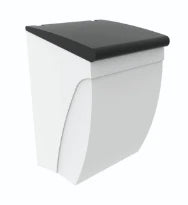 Normbau Nylon Care Poubelle murale, 226 x 225 x 360 mm, 8 l, Blanc 019