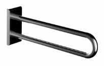 Normbau Inox Care Barre d'appui murale vario 2051010, amovible, L = 600 mm, avec platine de fixation, Inox 009
