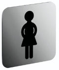 Normbau Inox Care Pictogramme 2510020, 125 x 125 x 1,5 mm, Femme, Inox 009