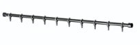Normbau Cavere Tringles avec anneaux 7382220, L= 500 - 1000 mm, Cavere® anthracite métallisé 095