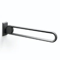 Normbau Cavere Barre d'appui rabattable vario 7447040, amovible, L = 900 mm, avec platine de fixation, Cavere® anthracite métallisé 095