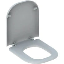 Geberit Renova siège de wc comfort logement accessible, design angulaire, fixation par le bas: mécanisme softclose=non, fixation=par le bas, blanc