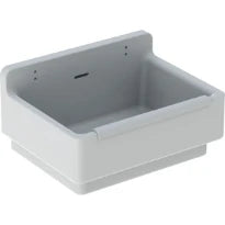 Geberit 300 basic déversoir avec pare-choc 610 x 460 x 340 mm - blanc - avec grilletrous
