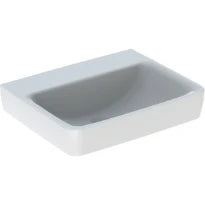 Geberit Renova Plan lavabo 550 x 440 mm - blanc KeraTect - sans trou de robinet - sans trop-plein