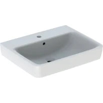 Geberit Renova Plan lavabo 600 x 480 mm - blanc KeraTect - avec trou de robinet - avec trop-plein