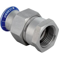 Geberit Mapress RVS siliconenvrij 3-delig koppeling vlak dichtend FF 22 mm x 4/4 F