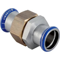 Geberit Mapress RVS siliconenvrij 3-delig koppeling vlak dichtend FF 22 x 22 mm