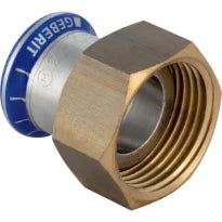 Geberit Mapress RVS siliconenvrij 2-delige koppeling met losse moer vlak dichtend FF 15 x 5/4 F (messing moer)