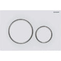 Geberit Sigma 20 plaque de commande - blanc mat - avec 2 touches - synthétique anneaux design chromé brillant